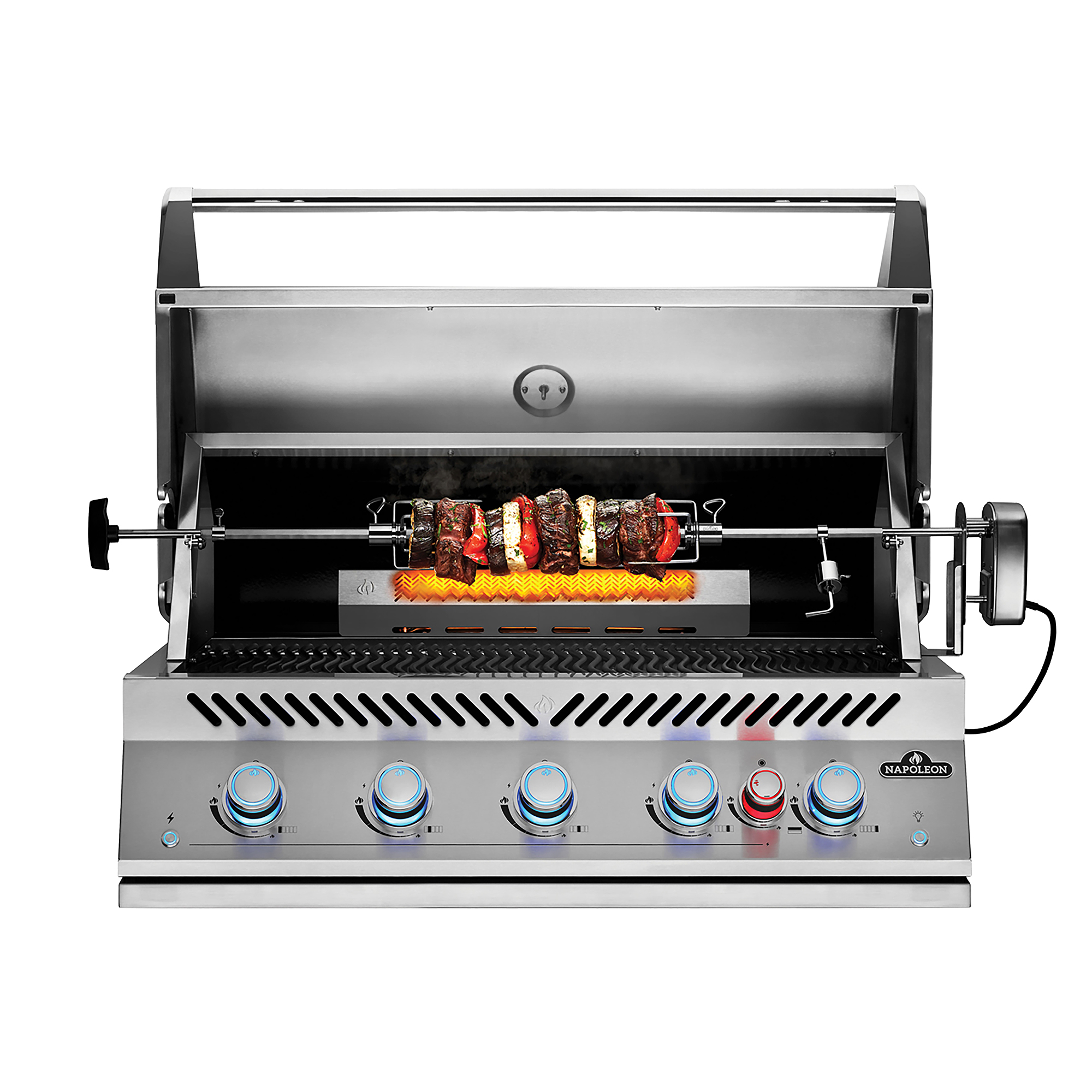 Napoleon® BIG38 Edelstahl Einbaugrill inkl. Drehspieß (BIG38RBPSS-DE) - Napoleon