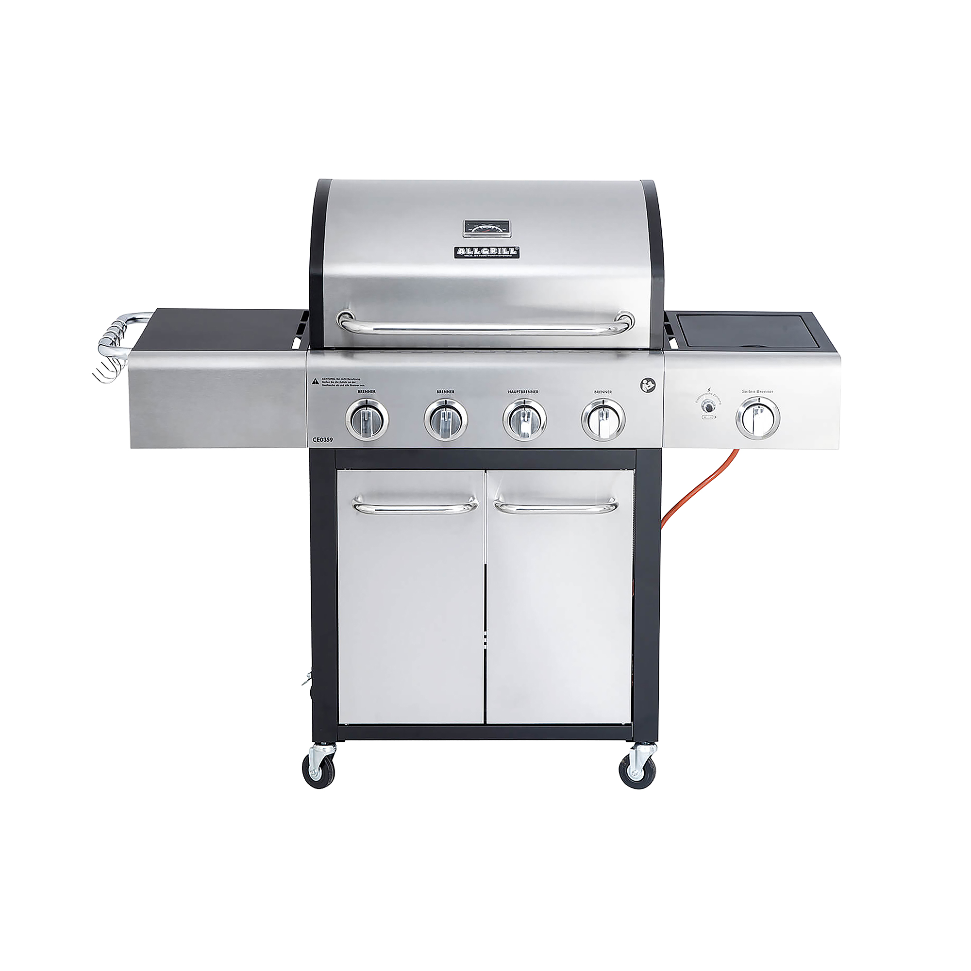 AllGrill® Festival Gasgrill Edelstahl-Schwarz (100025)