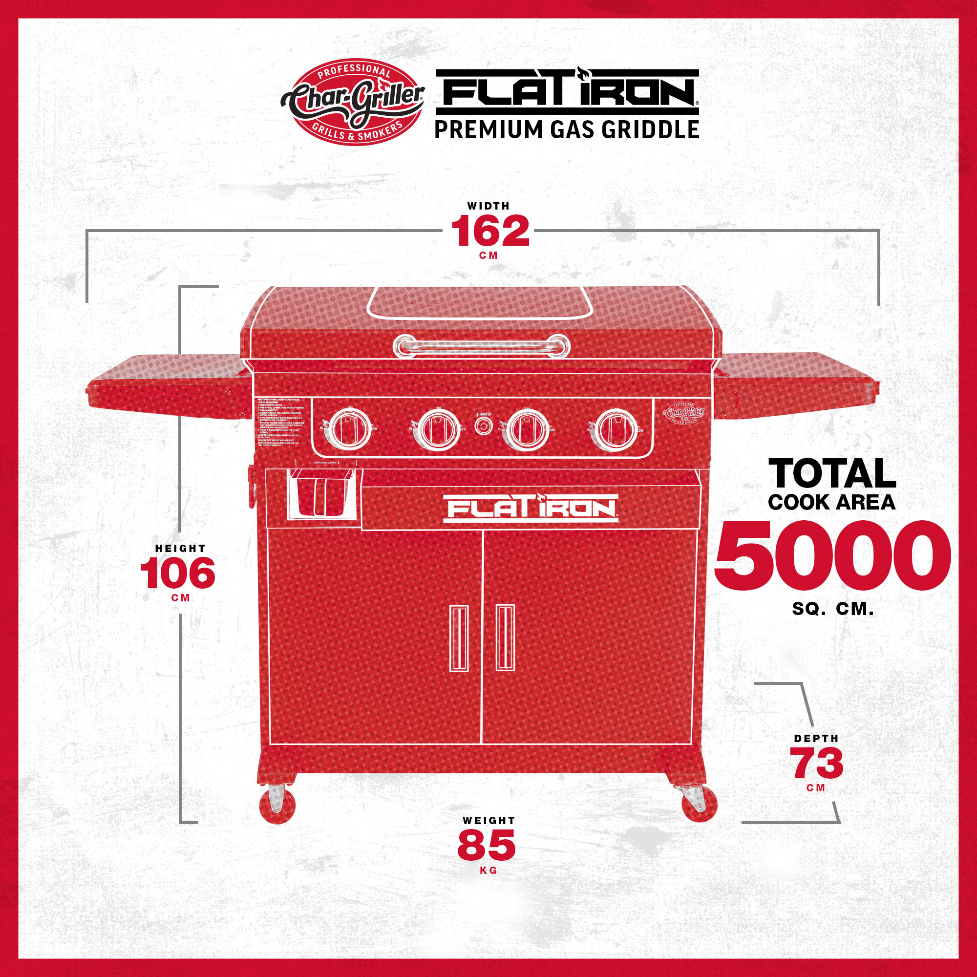 Masterbuilt® Char-Griller® Flat Iron Premium Gasgrill (CG30354625) - Char-Griller