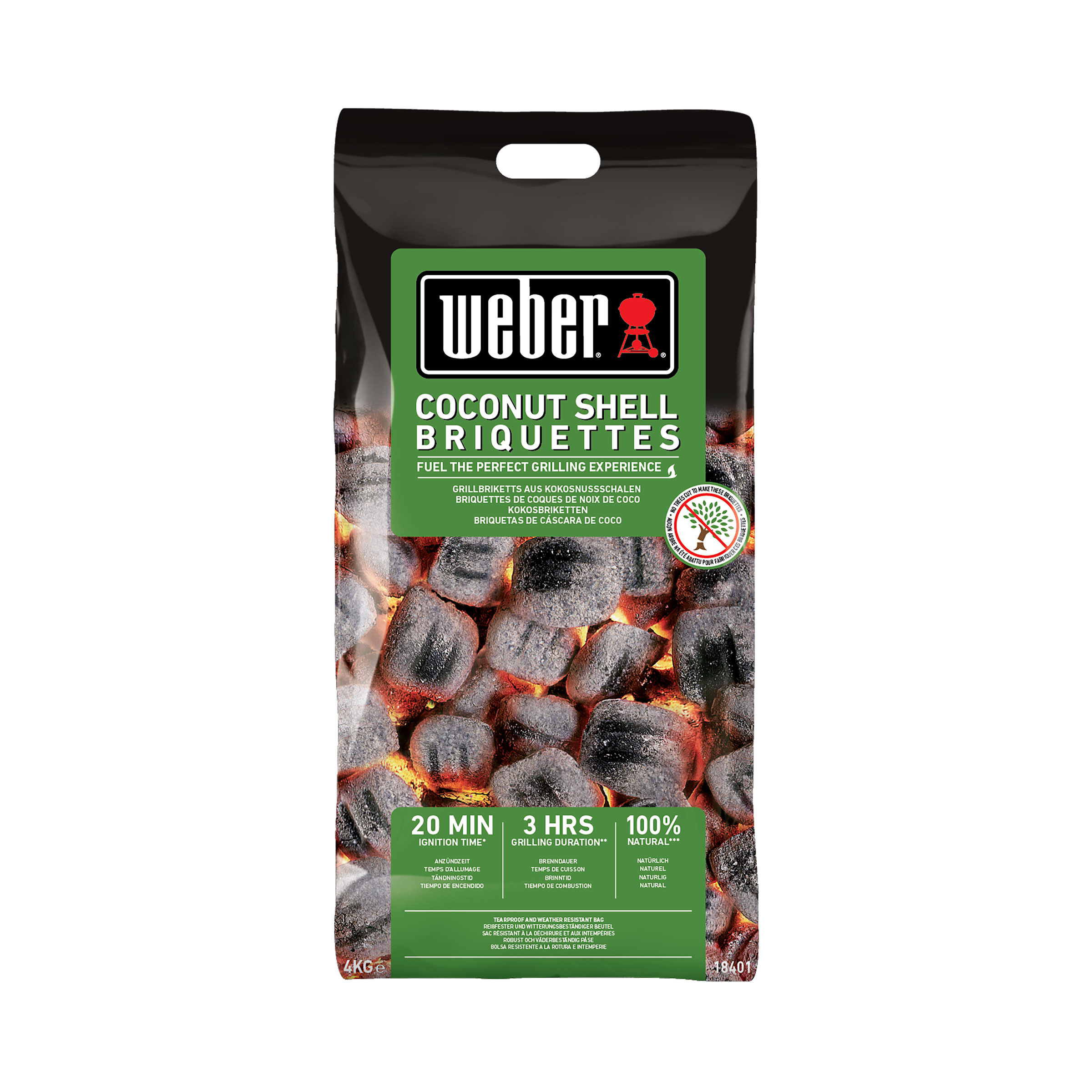 Weber® Kokosbriketts, 4 kg (18401) Weber® Kokosbriketts, 4 kg (18401)