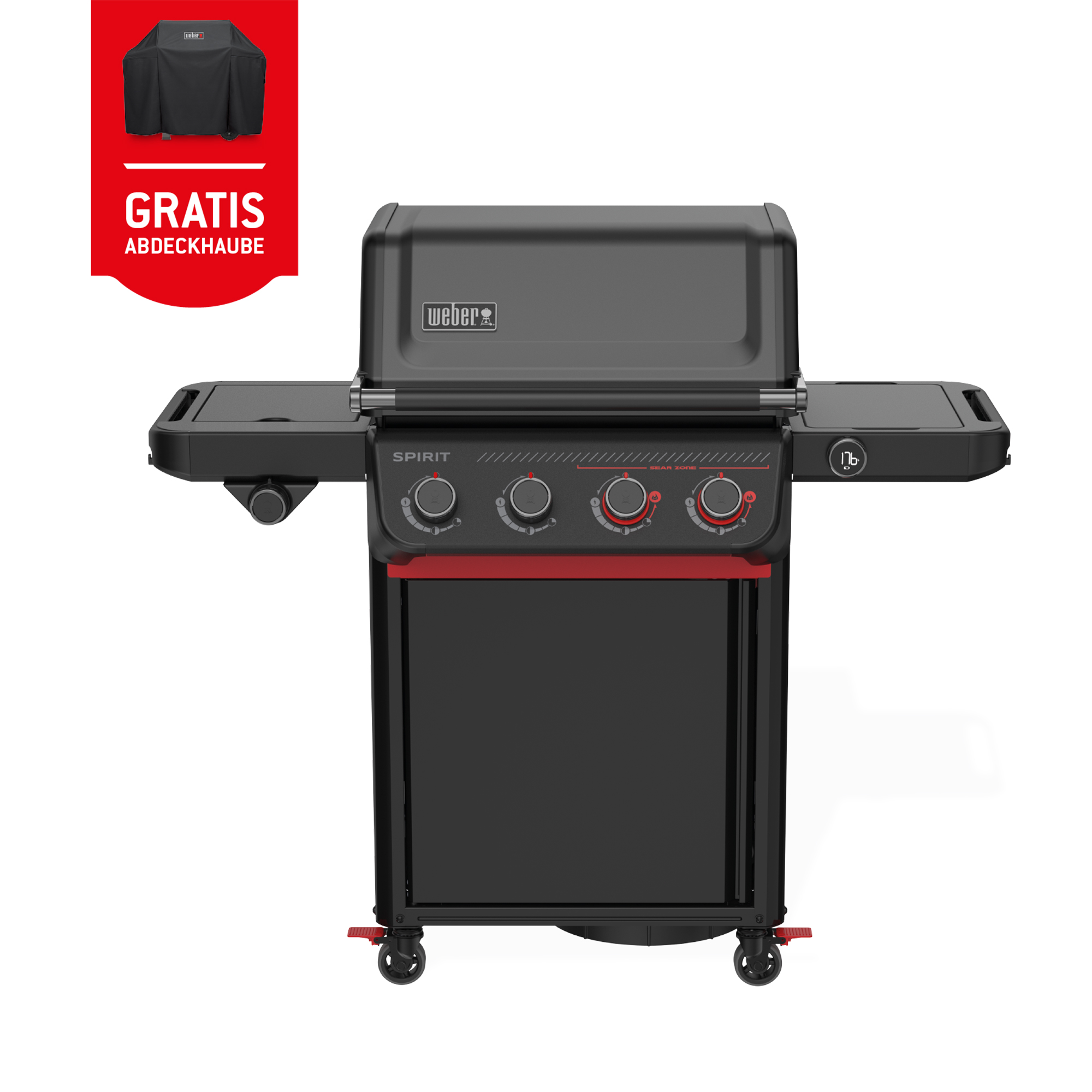 Weber® Spirit EP-435R Stealth Edition mit Seitenkochstelle und Drehspieß (1501511) - Weber